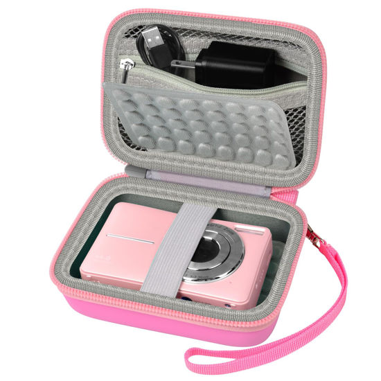 Picture of Boobowl Digital Camera Case Compatible with Yifecial/for EROOLU/for VAHOIALD/for Kaisoon/for Kodak Pixpro/for Canon PowerShot ELPH 180 190/ for Sony DSCW800 DSCW830 Kids Cameras -Light Pink