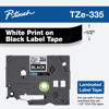 Picture of Brother International TZe335 P-Touch ~1/2" (0.47") White on Black Standard Laminated Tape - 26.2 ft. (8m)