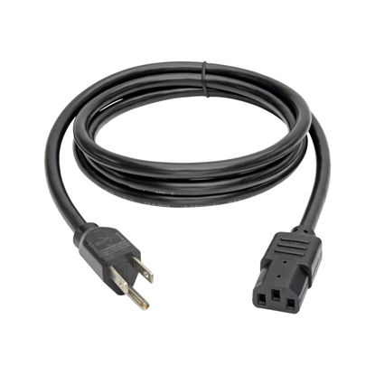 Picture of Tripp Lite P007-006 Heavy Duty Computer Power Cord, 15A, 14AWG (NEMA 5-15P to IEC-320-C13), 6-ft Black