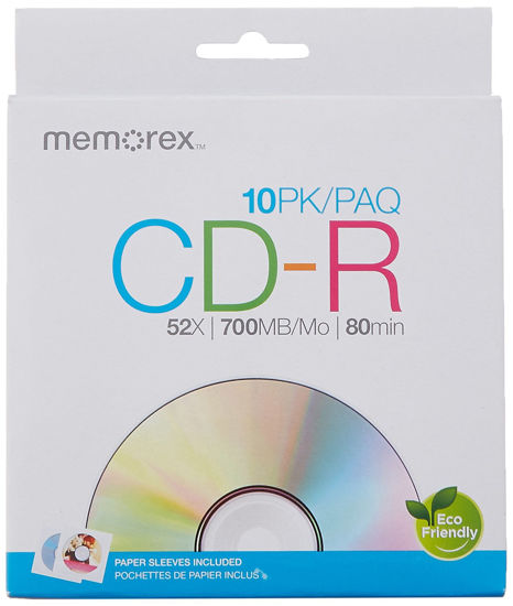 Picture of Memorex Value Added 700MB/ 80 Minute 52X CD-R 10 Pack (32020033356)