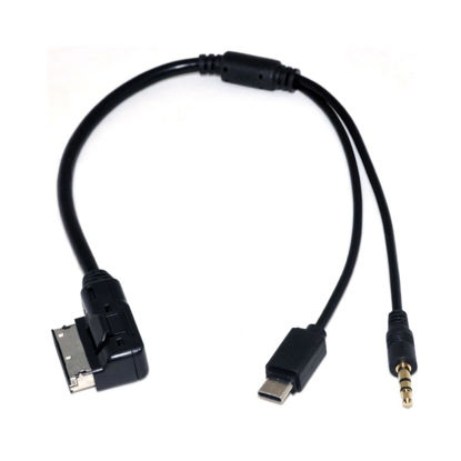 Picture of chenyang AMI to USB C & 3.5mm Media Adapter for Car Stereo Compatible with A6L, Q5, Q7, A8, S5, A5, A4L, A3, A1, GTI, high 6 CC Magotan, etc.