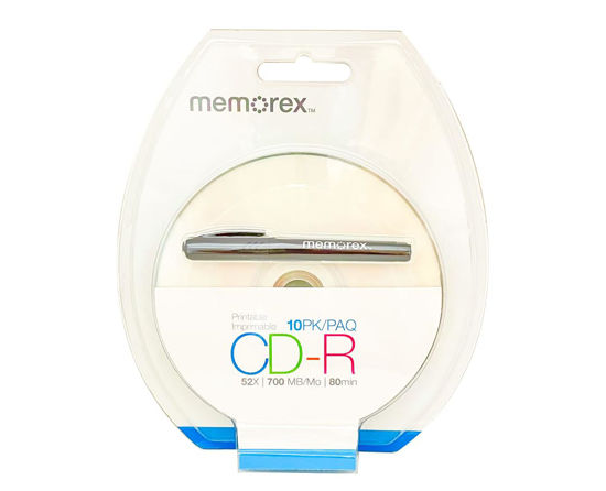 Picture of Memorex 52X Write-Once CD-r 80 with White Ink Jet Printable Surface