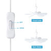 Picture of Xindejia USB Powered Small Ceiling Fan 6 Blades Quiet DC 5V USB Hanging Fans for Indoor Outdoor RV Bed Room Dorm Desk Travel Camping Tent Cubicle Mini Portable Canopy Fans - White