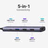 Picture of UGREEN Revodok 105 USB C Hub 5 in 1 Multiport Adapter 4K HDMI, 100W Power Delivery, 3 USB-A Data Ports, USB C Dongle for MacBook Pro/Air, iPad Pro, iMac, iPhone 15 Pro/Pro Max, XPS, Thinkpad