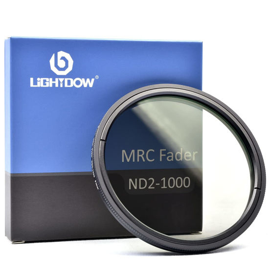 Picture of Lightdow ND Filter Adjustable Neutral Density Filter Variable ND2-ND1000 ND Lens Filter (1-10 Stops) for Camera Lens (58MM)