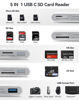 Picture of Oyuiasle USB C SD Card Reader, USB-C to SD MicroSD XD Picture MS Memory Stick Cards, Type C 5 Slots Memory Card Adapter for iPhone 15 iPad Mac Laptop MacBook and Android Galaxy More USBC Devices