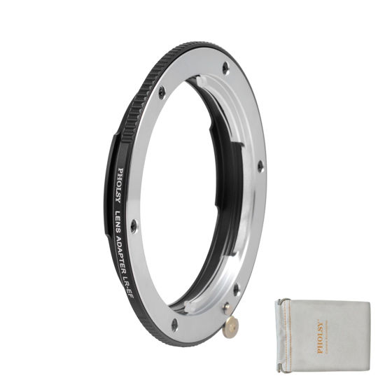 Picture of PHOLSY Lens Mount Adapter Manual Focus Compatible with Leica R Mount Lens to Canon EOS EF-Mount Camera Body, Leica R to EOS, Leica R to EF