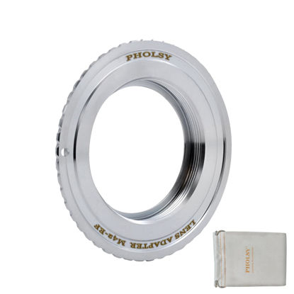 Picture of PHOLSY Lens Mount Adapter Manual Focus Compatible with M42 42mm Mount Lens to Canon EOS EF-Mount Camera Body, M42 to EOS, M42 to EF