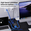 Picture of CableGeeker Ethernet Splitter 1 to 3, Upgrade 1000Mbps High Speed Ethernet Cable Splitter[3 Devices Simultaneous Networking], RJ45 LAN Network Extension with USB Power Cable for Cat8/7/6 Cable