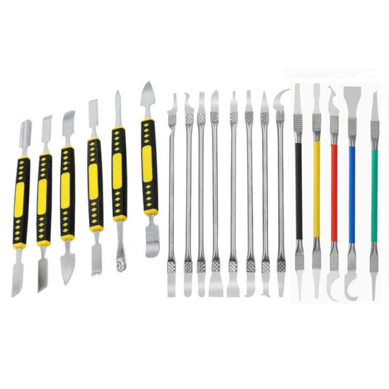 Picture of Zuobeiyi Metal Spudger Pry Tool with IC Chip Repair Tools Thin Blade CPU Remover BGA Maintenance Knife, 19 Pieces Pry Tools for Electronics Phone Laptops LCD Tablet