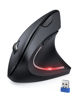 Picture of TECKNET Ergonomic Mouse, 4800 DPI Wireless Vertical Mouse with 5 Adjustable DPI Levels, 2.4GHz Optical Carpal Tunnel Mouse, 6 Buttons Wireless Mouse for Laptop, Desktop, PC, MacBook - Black