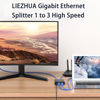 Picture of LIEZHUA Upgrade Ethernet Splitter 1 to 3 High Speed 1000Mbps, LAN Splitter with USB Power Cable, RJ45 Splitter for Cat5/5e/6/7/8 Cable Gigabit Internet Splitter [3 Devices Simultaneously Networking]