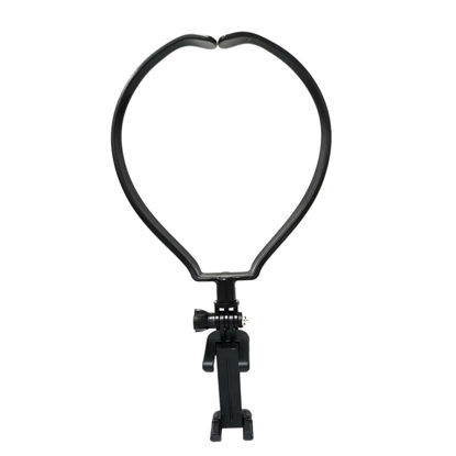 Picture of Generic POV Collar Neck-Hanging Selfie Video Stabilizer Camera Mount Hands Free Neck Mount Neck Hanging Mobile Holder Plastic Neck Clamp Phone Neck Mount Abs Hanging Neck Accessories, 23X16CM, Black