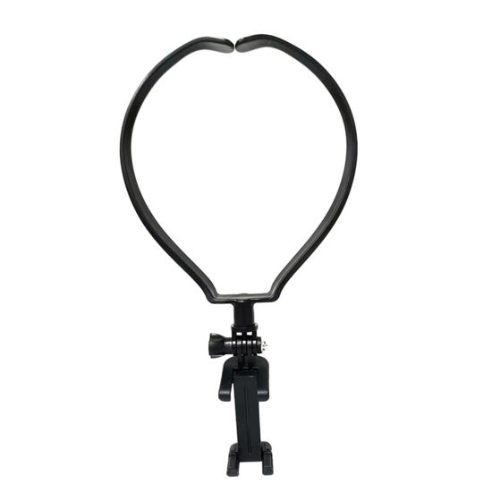 Picture of Generic POV Collar Neck-Hanging Selfie Video Stabilizer Camera Mount Hands Free Neck Mount Neck Hanging Mobile Holder Plastic Neck Clamp Phone Neck Mount Abs Hanging Neck Accessories, 23X16CM, Black