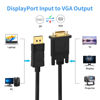 Picture of Seefeful (in) DisplayPort to (Out) VGA Adapter DP to VGA Cable Male to Male Gold-Plated for Computer, Laptop, Monitor, TV, Projector (NOT Bidirectional,) (3 FT-1PACK)