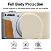 Picture of BOVKE Silicone Camera Case for Canon PowerShot SX740/ SX730 Digital Camera, SX740 Camera Soft Case Cover Rubber Camera Sleeve with Removable Lens Cover, Mist White