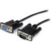 Picture of StarTech.com 2m Black Straight Through DB9 RS232 Serial Cable - DB9 RS232 Serial Extension Cable - Male to Female Cable (MXT1002MBK), 6.6 ft / 2m