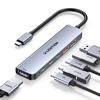 Picture of LENTION USB C Hub with 4K@60Hz HDMI, 2 USB C and 2 USB 3.2 Gen2 Transfer Data in 10Gbps Max, 100W Charging, for MacBook Pro, Mac Air, iPhone 15, Windows, More, Stable Driver Adapter (CE37, Space Gray)