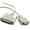 Picture of AYA DB9 (9-Pin) Female to DB25 (25-Pin) Male Serial Null Modem Cable (10Ft)