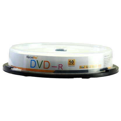 Picture of XtremPro DVD-R 16X 4.7GB 120Min DVD 10 Pack Blank Discs in Spindle - 11029