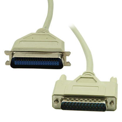 Picture of InstallerCCTV DB25 Male to Centronics 36 Male Parallel Printer Cable IEEE1284 6Ft, Beige Color