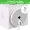 Picture of 2Pack 30FT Power Cable Compatible with WYZE Cam Pan V3, 90 Degree L-Shaped Flat Micro USB Extension Cable for WYZE Cam Pan V3 (White)