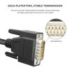 Picture of RIIEYOCA DB15 Male to Female Serial Cable, Male to Female 15 Pin Gold Plated Connecter Straight Through Cord, for Data Communication 1M（Black）