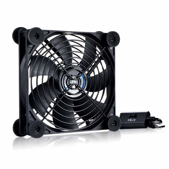 Picture of SCCCF Quiet 120mm USB Fan, 5V USB Portable Cooling Fan for Flat Panel TV Receiver Router DVR Playstation Xbox Computer Cabinet Cooler