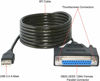 Picture of SABRENT USB 2.0 to DB25 IEEE-1284 Parallel Printer Cable Adapter [THUMBSCREWS Connectors] (CB-DB25)