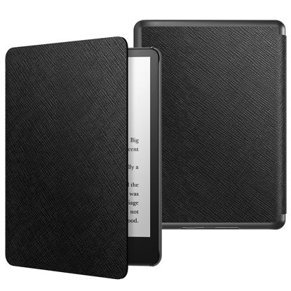 Picture of MoKo Case for 6.8" Kindle Paperwhite (11th Generation-2021) and Kindle Paperwhite Signature Edition, Light Shell Cover with Auto Wake/Sleep for Kindle Paperwhite 2021 E-Reader, Black