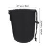 Picture of SHOWERORO 2pcs Camera Lens Bag Camera Lens Accessories Drawstring Lens Case Lens Pouch Bag Camera Lens Case Bag Shockproof Camera Lens Case Bag for Dslr Camera Lens No Words Digital Neoprene