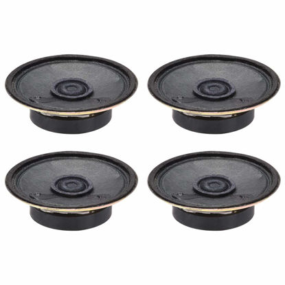 Picture of uxcell 0.5W 8 Ohm DIY Magnetic Speaker 50mm Dia Round Shape Replacement Loudspeaker 4pcs