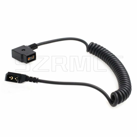 Picture of SZRMCC D-Tap Male to Female Extension Power Cable for IDX Anton-Bauer V/Gold Mount Battery ARRI Red Camera (Coiled Cable)