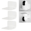 Picture of OAPRIRE White Floating Wall Shelves Set of 3 for Security Cameras, Baby Monitors, Speakers & More - Universal Acrylic Small Wall Shelf with Cable Clips, 10-Piece Strong Tapes, No Drill