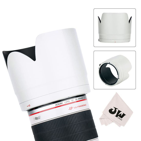 Picture of JJC Dedicated Reversible Lens Hood Shade for Canon EF 70-200mm f/2.8L is III USM & Canon EF 70-200mm f/2.8L is II USM Lens Replaces Canon Lens Hood ET-87, with Button to Lock or Release - White