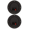 Picture of Goldwood Sound Speaker Box Crossover Terminal Cups 2 Round Passive Speaker Terminal Plate Crossovers Black (XO-310-2)