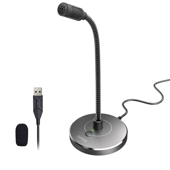 Picture of CMTECK USB Computer Microphone G009, Noise-Cancelling Recording Desktop Mic for PC/Laptop for Online Chatting, Home Studio, Podcasting, Gaming, Skype, YouTube with Mute Function(Windows/Mac)