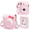 Picture of wogozan Protective Case for Fujifilm Instax Mini 12 Instant Camera - With Light-sensitive Holes, Lower Right Lens Fit, Better Protection (Pink Bow Tie)