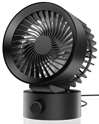 Picture of SmartDevil USB Desk Fan, 4.3 Inch Mini Personal Desktop Fan with Strong Airflow, Small Portable Table Fan, Quiet Operation, for Home Office Bedroom Table and Desktop Black