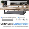 Picture of Teridokor Under Desk Laptop Mount, Laptop Under Desk Mount 3 inches Tall Effective Space with Silicone Pad, Aluminum Under Desk Laptop Holder Rack for Laptop MacBook Dell OptiPlex PS4 & More