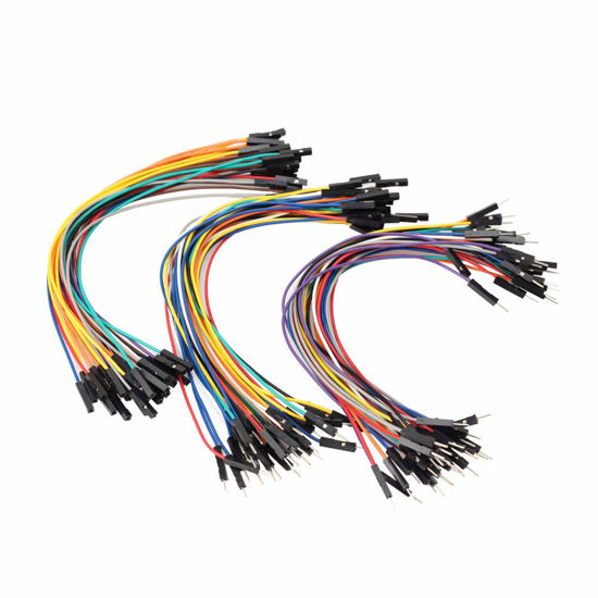 Picture of SIM&NAT 8inch / 20cm Male to Female Dupont Wire, Male to Male, Female to Female Breadboard Jumper Wire Ribbon Cables kit for Arduino Raspberry Pi 2/3 (90 PCS)