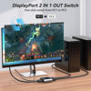 Picture of PVBCTCSID Displayport Switch 2 in 1 Out 8K60Hz 4K144Hz Display Port Switch Displayport Switcher DP 1.4 Switcher Compatible with TVs Monitors Laptops PCs Projectors etc (Unidirectional)