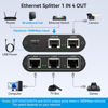 Picture of AILVLVNG Ethernet Splitter 1 to 4 1000Mbps Internet Splitter LAN Splitter Either Network Splitter with USB Power Cable, High Speed RJ45 Ethernet Cable Splitter Adapter for Cat 6/5e/7/8 Cables