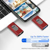 Picture of USB 3.0 Flash Drive 1000GB Intended for iPhone iPad, USB Memory Stick External Storage Thumb Drive Photo Stick Compatible with iPhone/iPad/and Computer (1000GB Red)…