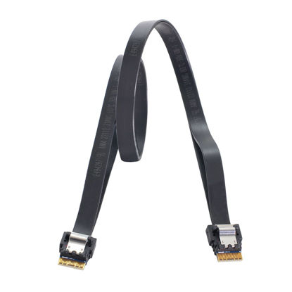 Picture of Cablecc PCI-E Slimline SAS 4.0 SFF-8654 4i 38pin Host to SFF-8654 Slim SAS Target Cable 40cm