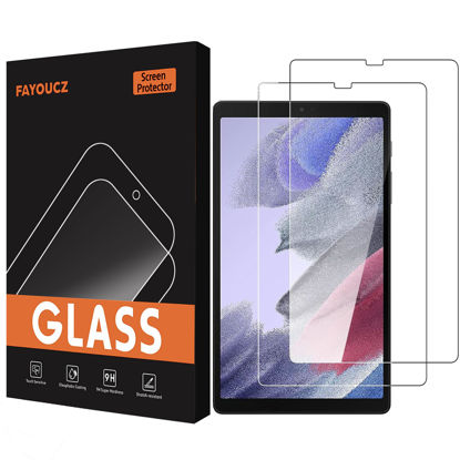 Picture of FAYOUCZ 2 Pack Screen Protector Compatible with Samsung Galaxy Tab A7 Lite 8.7 inch, Tempered Glass Film Guard Touch Sensitive Anti-Scratch Drawing Bubble Free