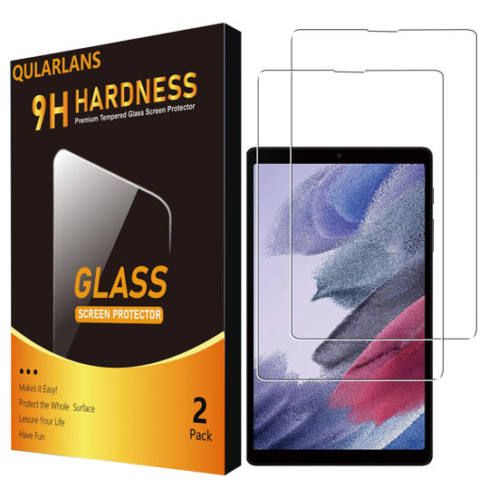 Picture of Qularlans 2 Pack Screen Protector for Samsung Galaxy Tab A7 Lite (8.7-Inch 2021, Model SM-T220/T225/T227), Anti-Scratch 9H Hardness HD Clear Tempered Glass Film