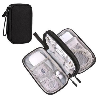 Picture of Bevegekos Tech Organizer Travel Case, Carrying Tech Kit for Electronics and Accessories (Medium, Black)