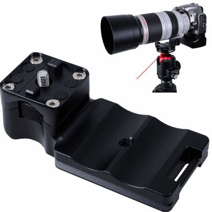 Picture of iShoot Lens Collar Foot Tripod Mount Ring Base Replacement Stand for Canon EF 100-400mm f/4.5-5.6L is II USM, Bottom is Quick Release Plate Compatible with Arca-Swiss Fit Tripod Ball Head Clamp