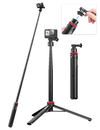 Picture of 57in Selfie Stick Tripod - ULANZI Go Quick II Extendable Tripod Stand Magnetic Suction Quick Release Vlog Accessories Handle for GoPro Hero 11 10 9 8 7 6 5/Max/DJI OSMO Action Cam